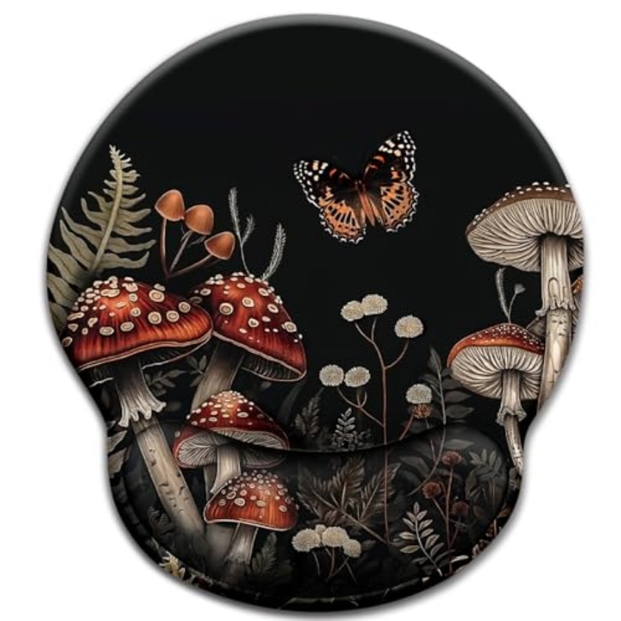 Wrist Rest Ergonomic - Mushroom Mouse Pad with Wrist Rest,