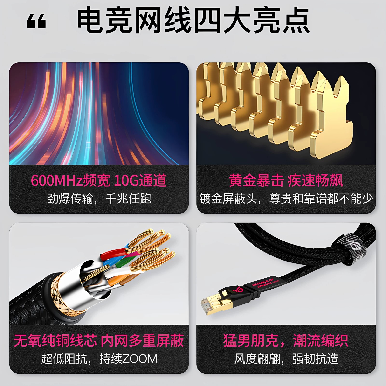 ROG ZOOM Cat7 600MHz 1.5-meter - Essential Gaming Accessories incelemesi ve fiyatı