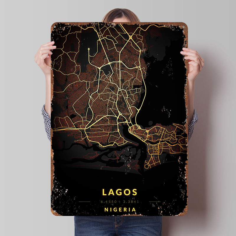 Lagos City Map Poster Customiz - Gaming Accessories Europe incelemesi ve fiyatı