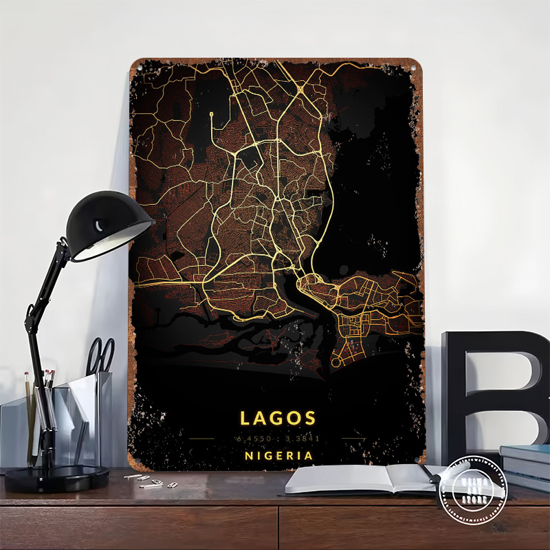 Lagos City Map Poster Customiz - Gaming Accessories Europe incelemesi ve fiyatı