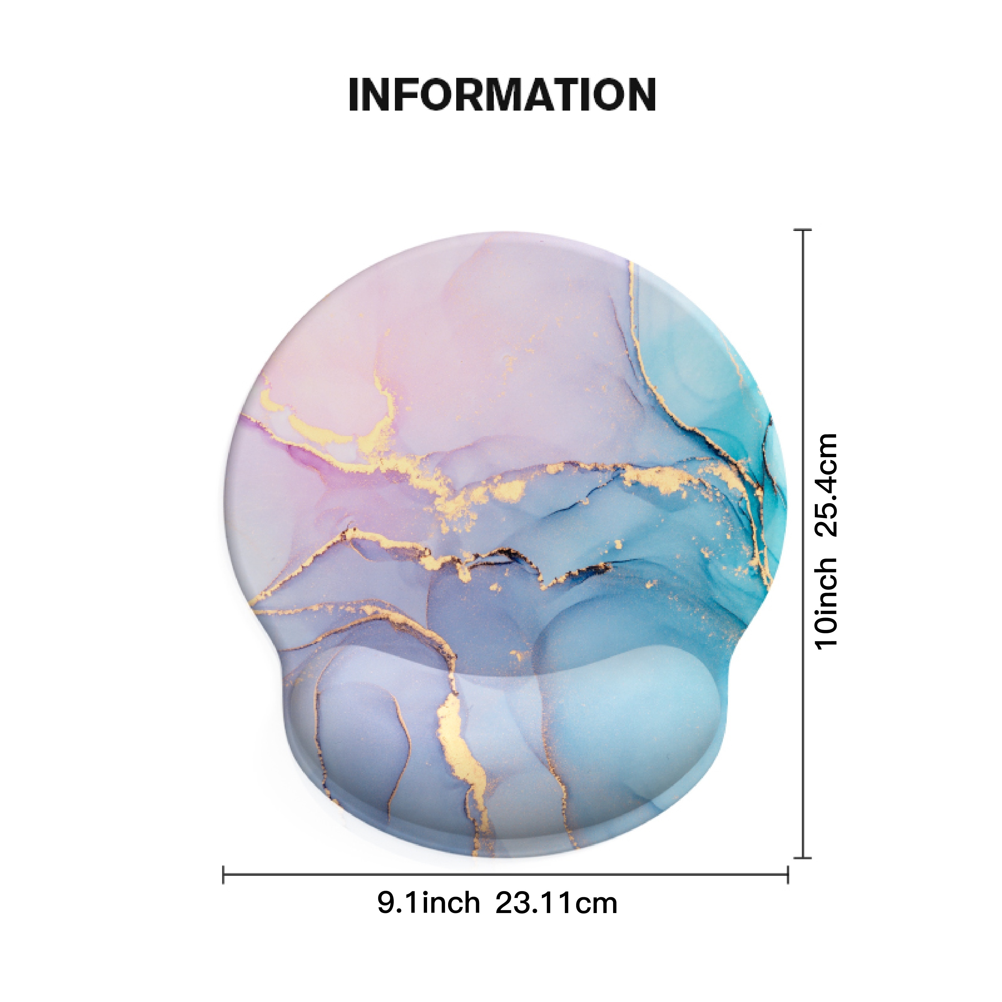 Powder Blue Gradient Marble Te - Wrist Rest Ergonomic incelemesi ve fiyatı