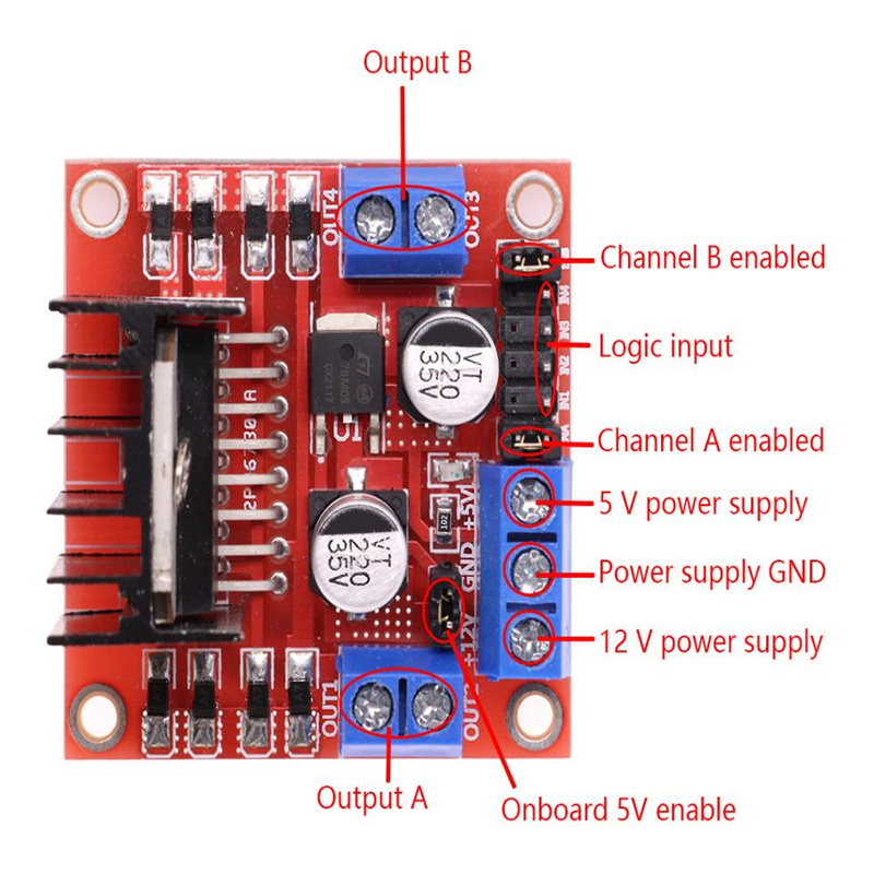 L298N motor drive module DC st - Gaming Accessories Driving incelemesi ve fiyatı