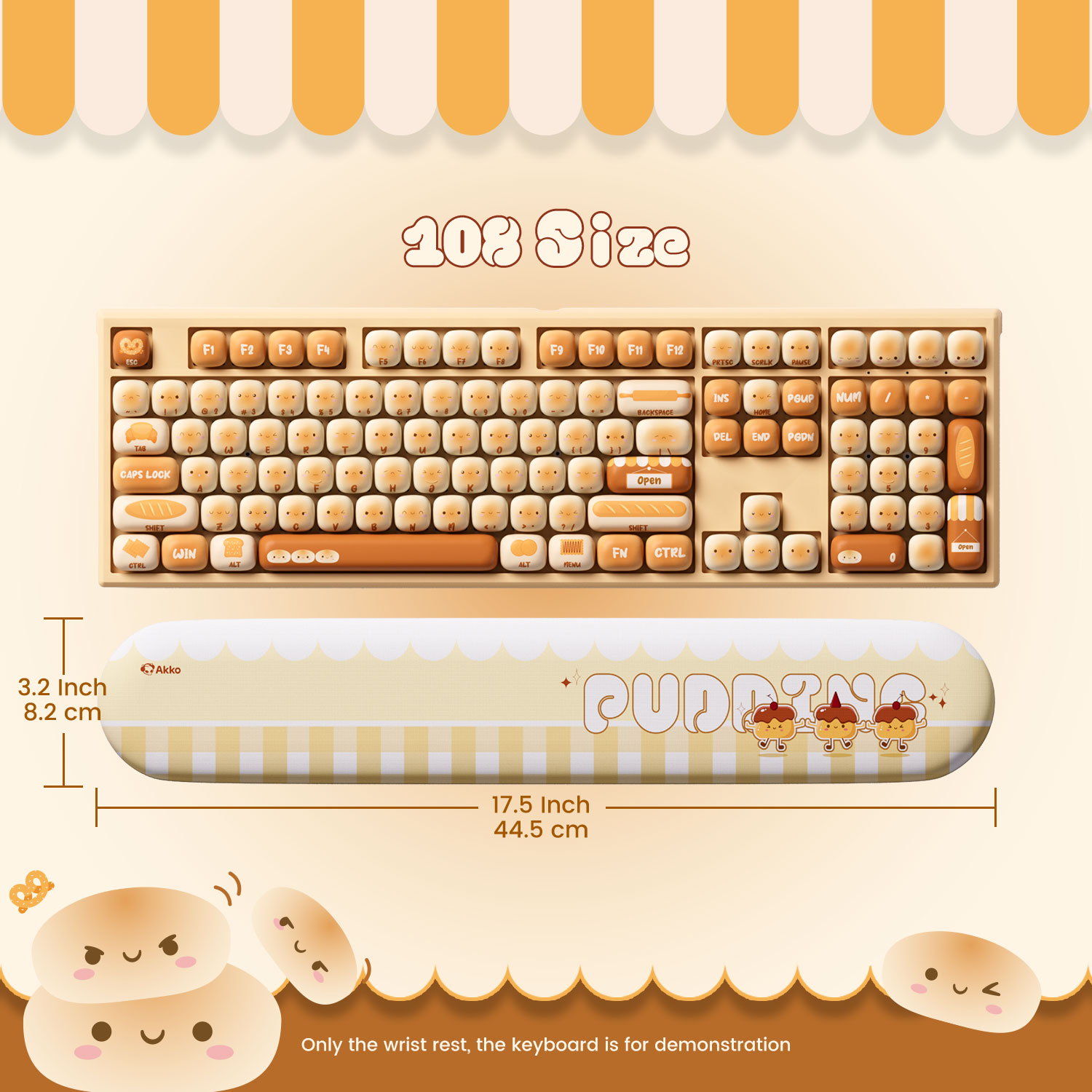 Akko Pudding Buns Keyboard Wri - Wrist Rest Ergonomic incelemesi ve fiyatı