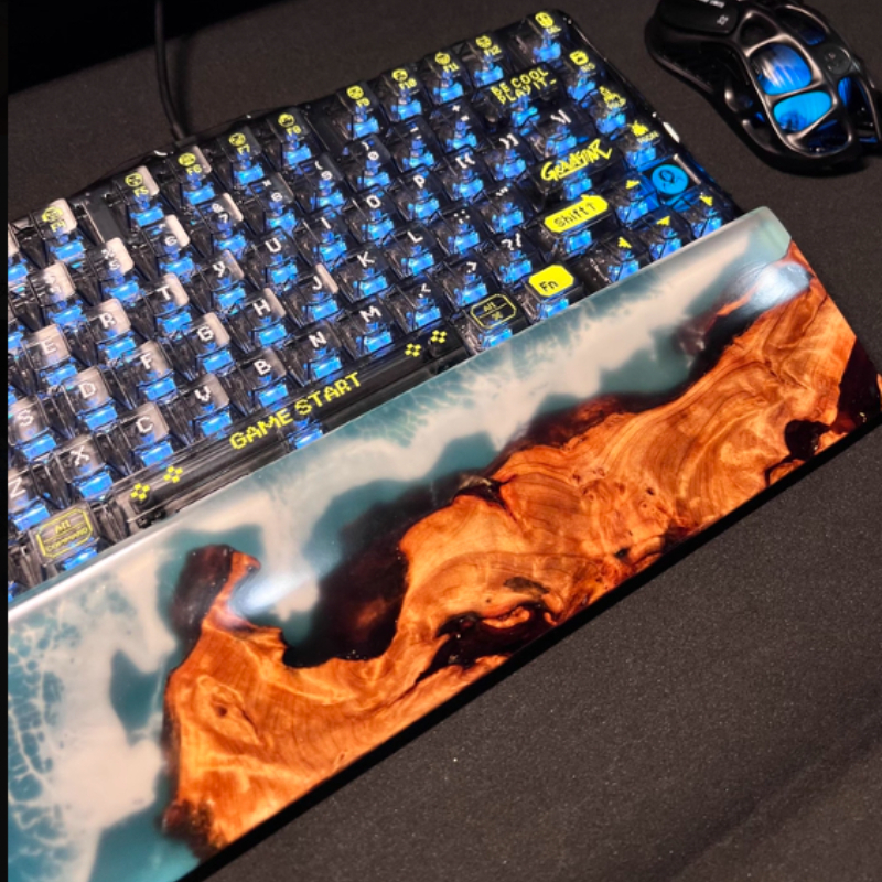 Handcrafted Ocean Wave Resin W - Wrist Rest Ergonomic incelemesi ve fiyatı