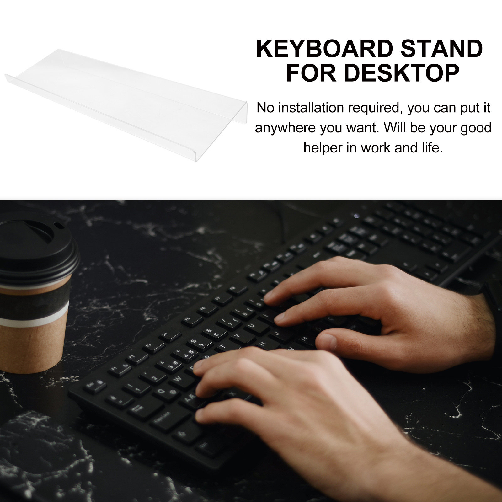 Keyboard Stand Clear Acrylic H - Essential Gaming Accessories incelemesi ve fiyatı