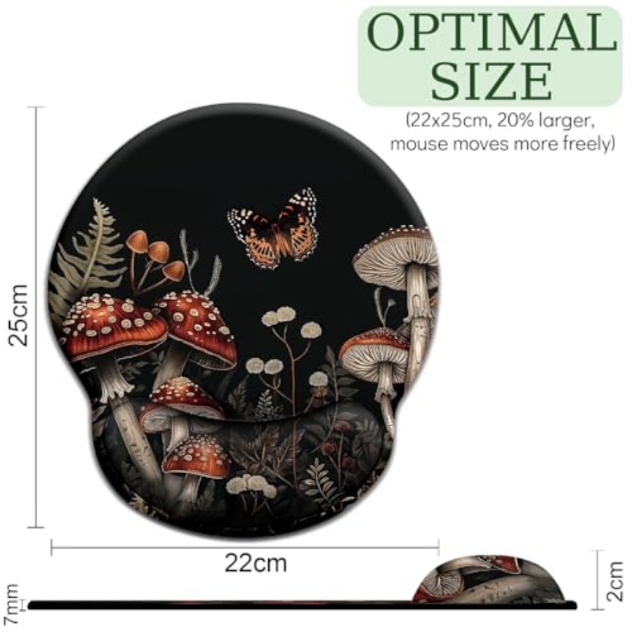 Mushroom Mouse Pad with Wrist  - Wrist Rest Ergonomic incelemesi ve fiyatı
